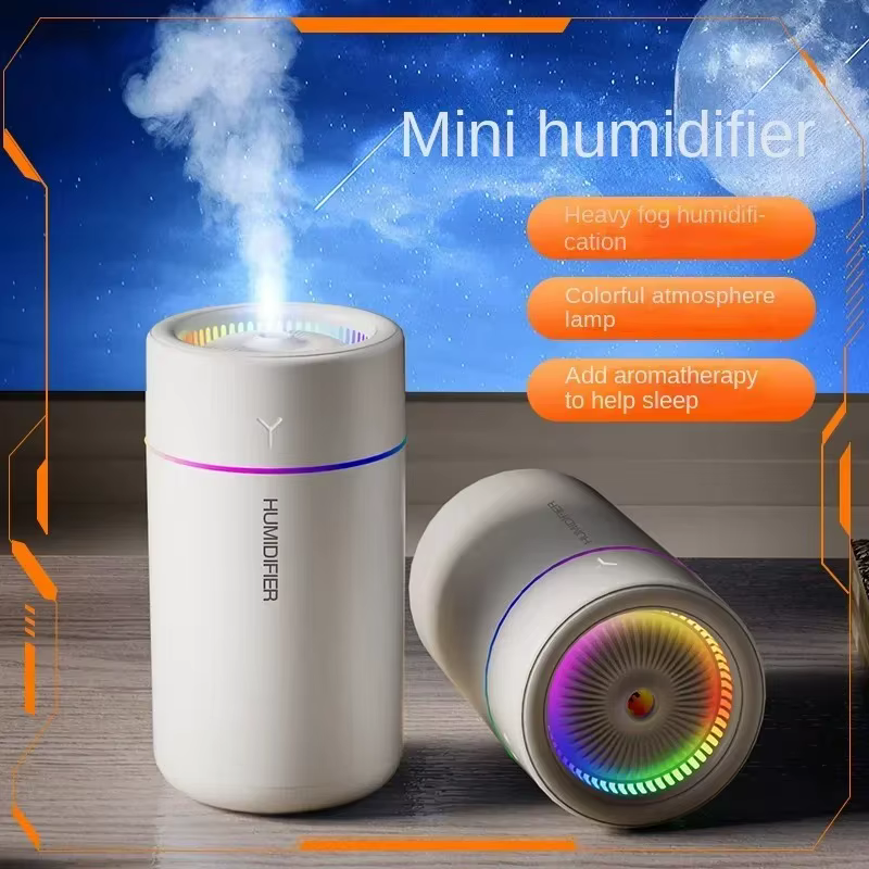 Humidificateur d'air de 280ML, grand Volume de brouillard, lumière d'ambiance colorée, diffuseur d'arôme silencieux, huiles essentielles d'aromathérapie pour maison et voiture