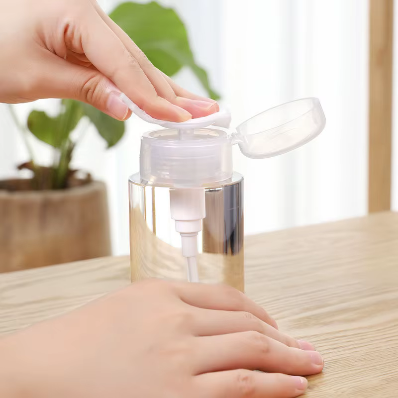 Bouteille à pompe vide rechargeable de 100/150/200ml, bouteille de nettoyant pour le maquillage, conteneurs cosmétiques de voyage, bouteilles de liquide FZPJ06