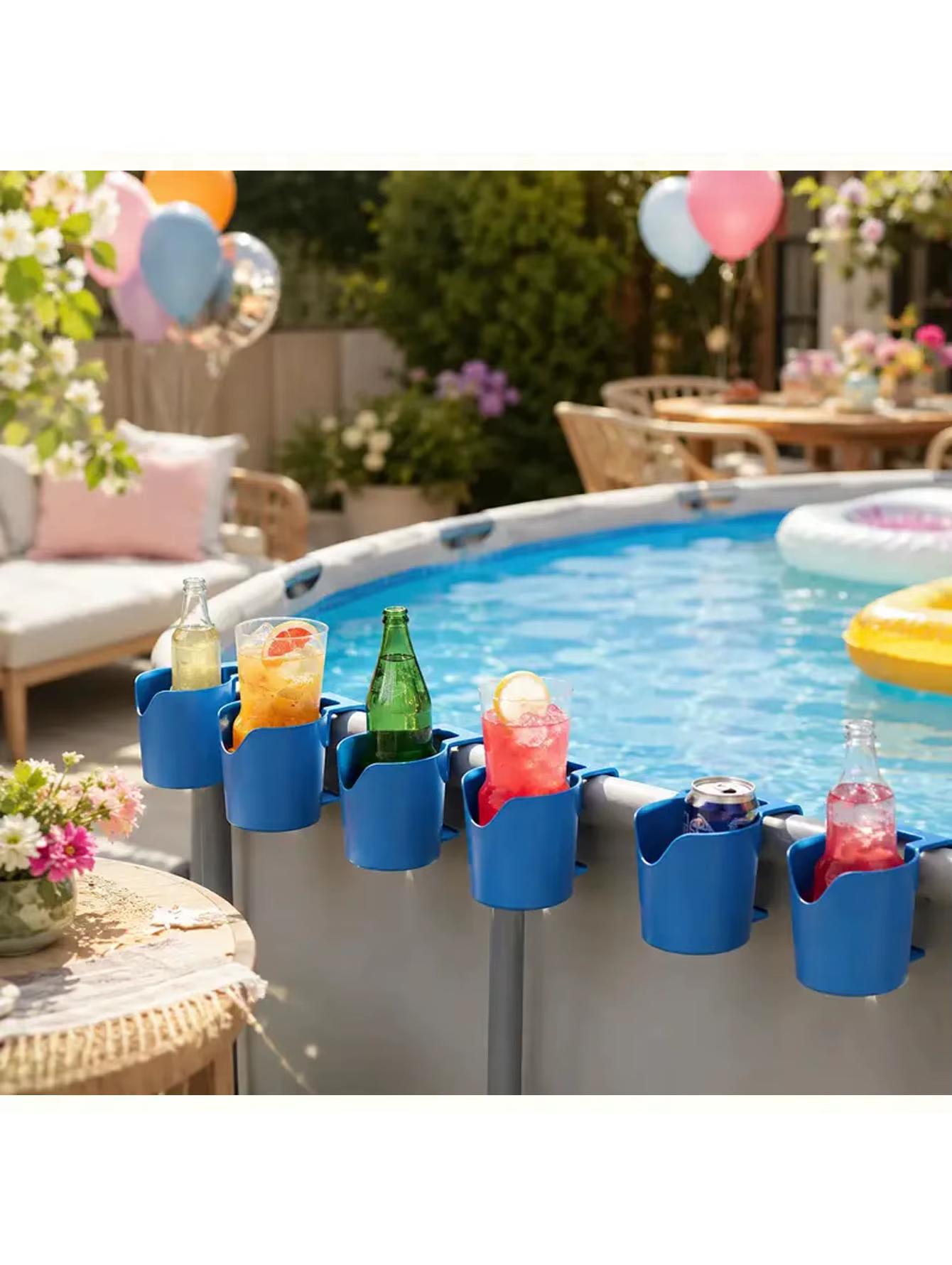 Porte-gobelets de piscine circulaire