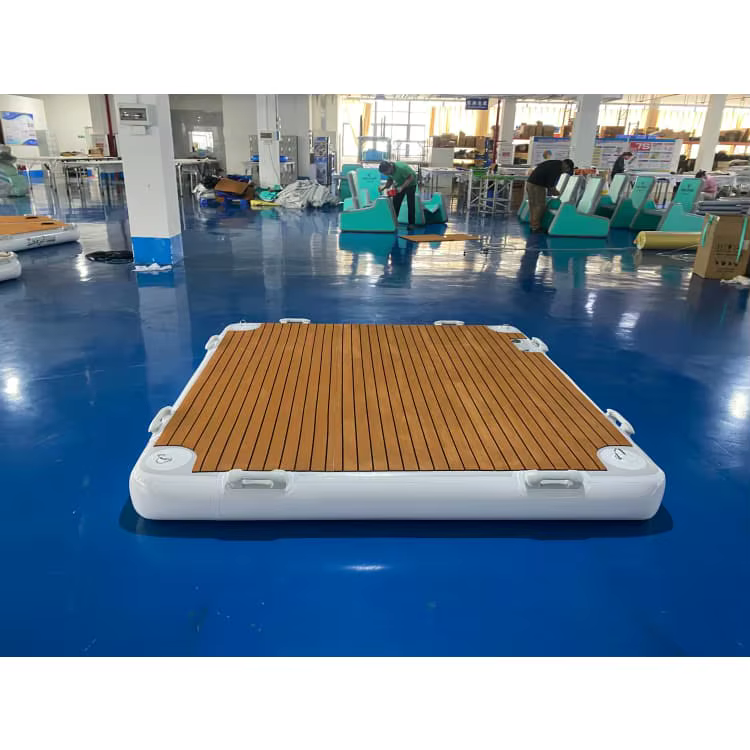 Plateforme flottante gonflable KeepFuns avec tapis antidérapant en EVA pour piscine