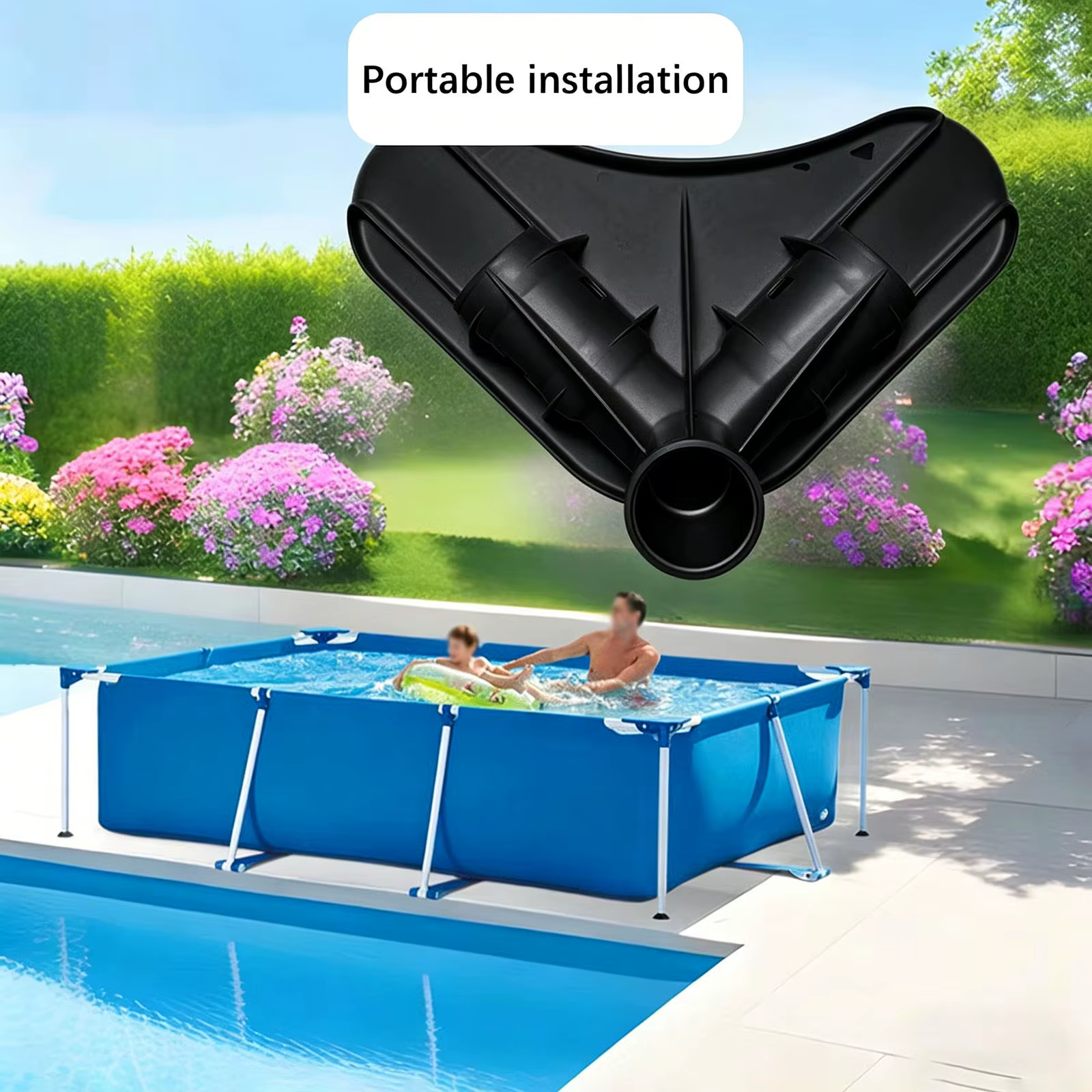 Support d'angle compact pour piscine