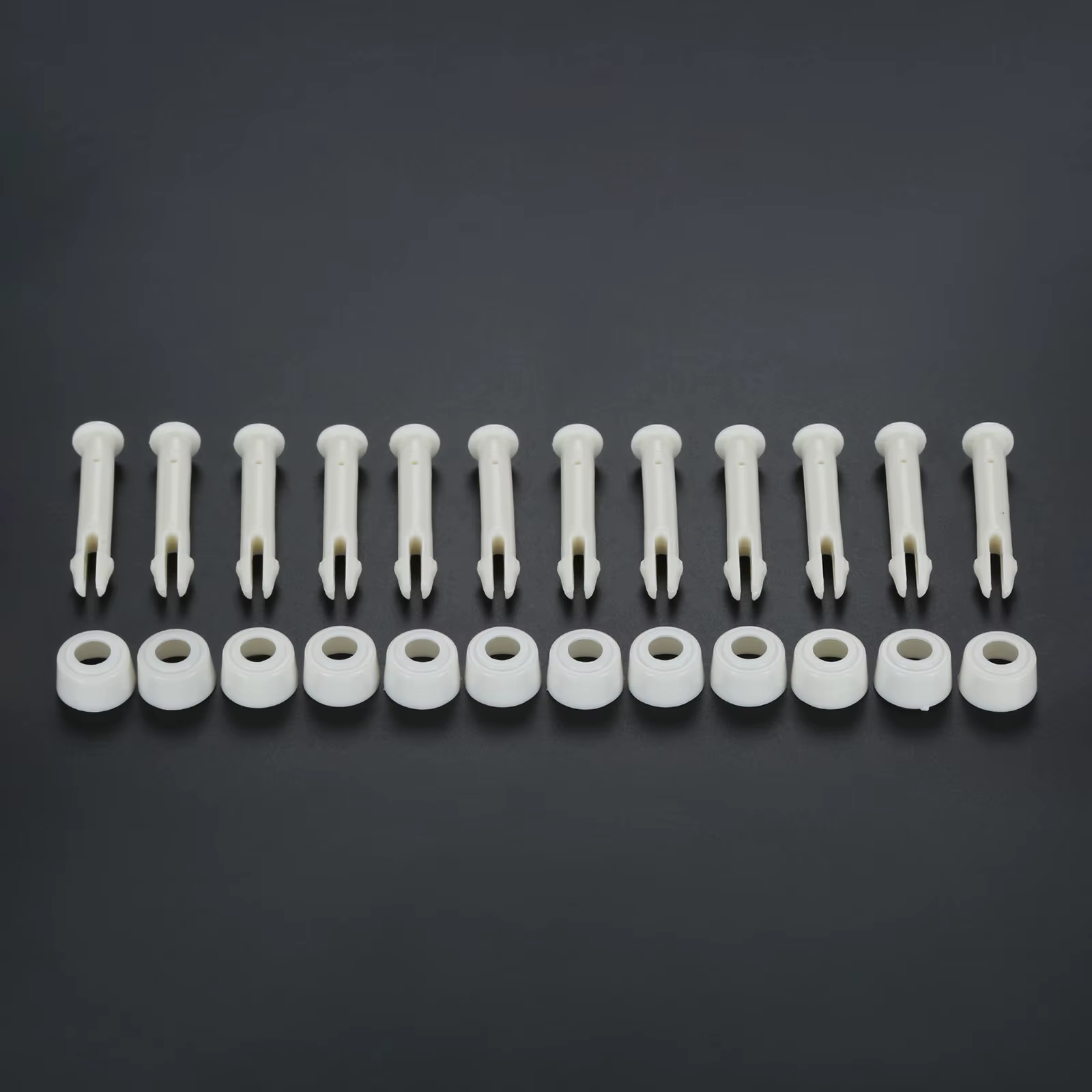 Lot de 12 supports et capuchons pour piscine