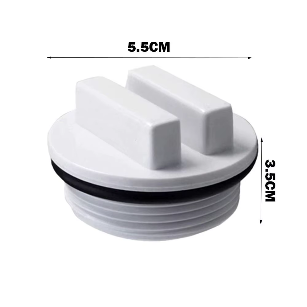 Bouchon de piscine universel en plastique blanc noir