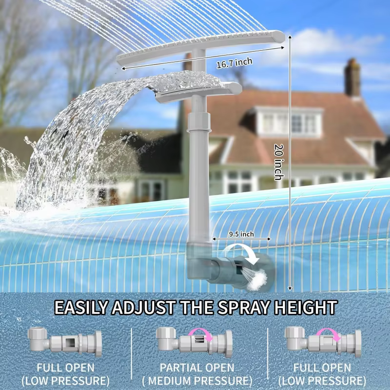 Fontaine de piscine de Style cascade Double couche 2 en 1