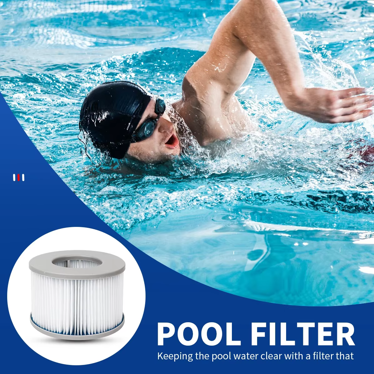 2-6 pièces pour MSPA baignoire à remous gonflable Spa bain filtre à eau cartouche pompe Kit de remplacement