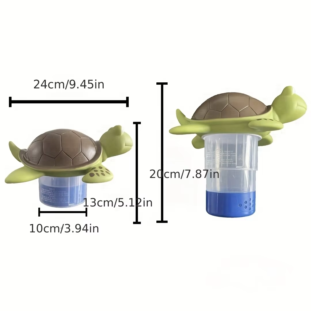 Distributeur de chlore flottant grande capacité en forme de tortue