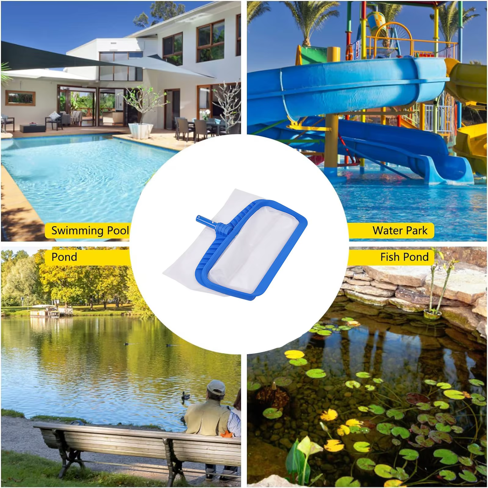 Filet d'écumage de cuir chevelu à mailles fines pour piscine hors sol