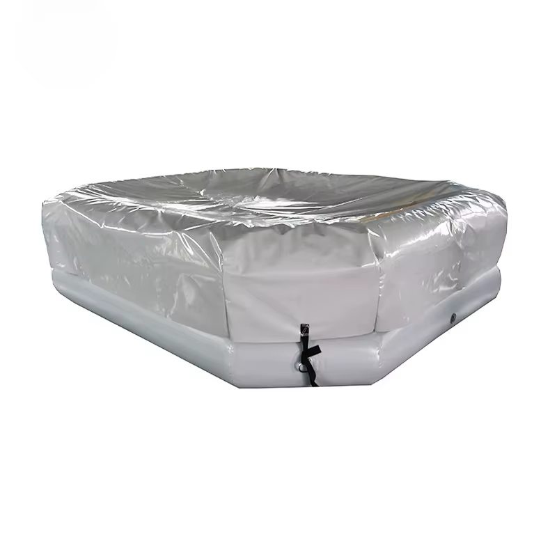 Piscine gonflable double étage grise