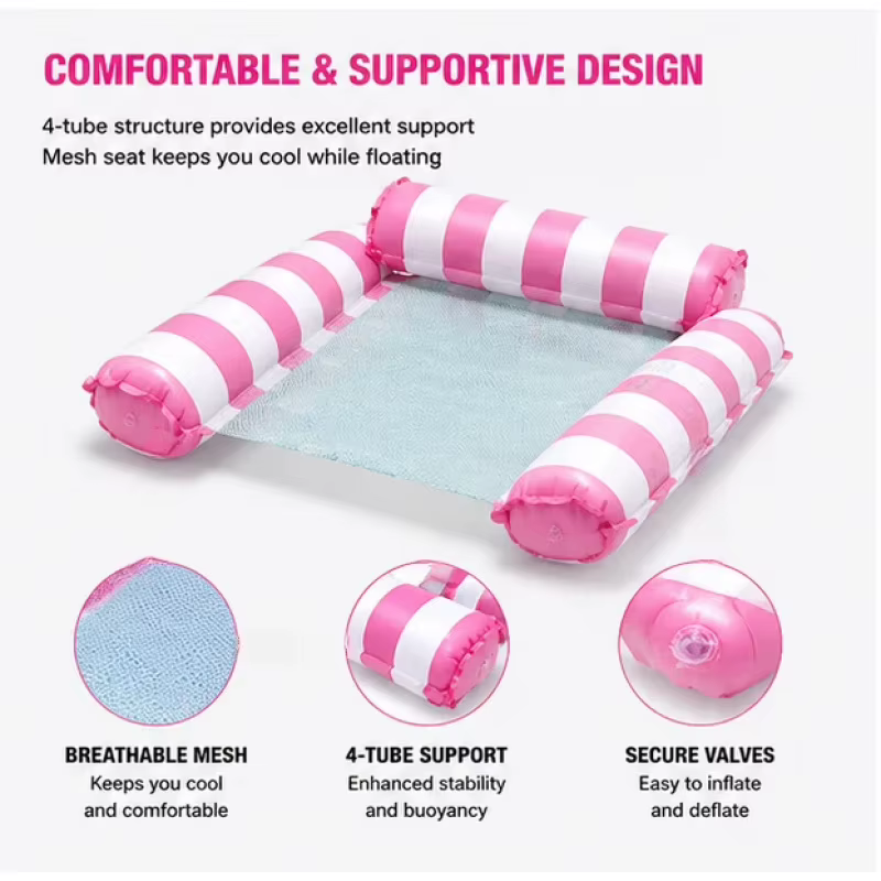 Hamac flottant gonflable d'été compact pour piscine privée