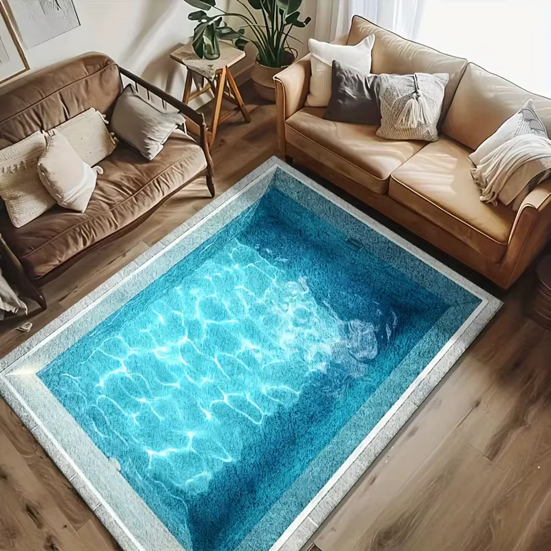 Tapis de piscine 3D pour étang de poissons d'eau profonde