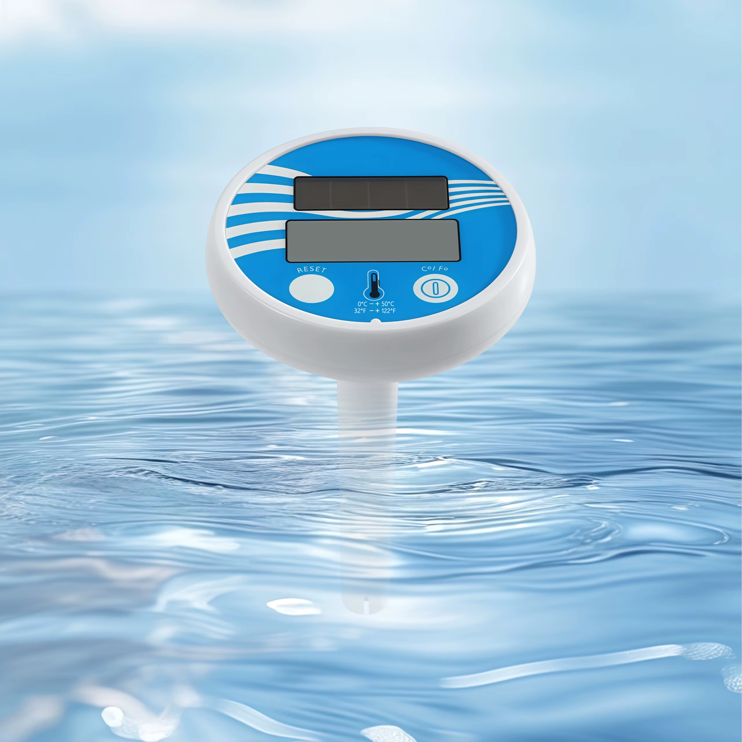 Thermomètre solaire étanche pour piscine