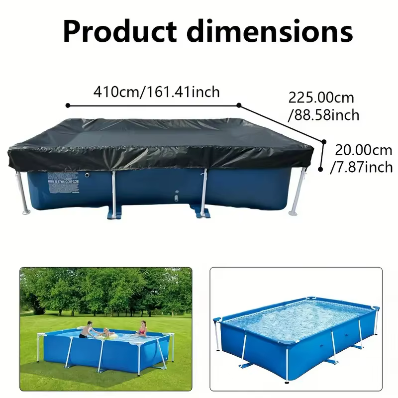Couverture de piscine rectangulaire