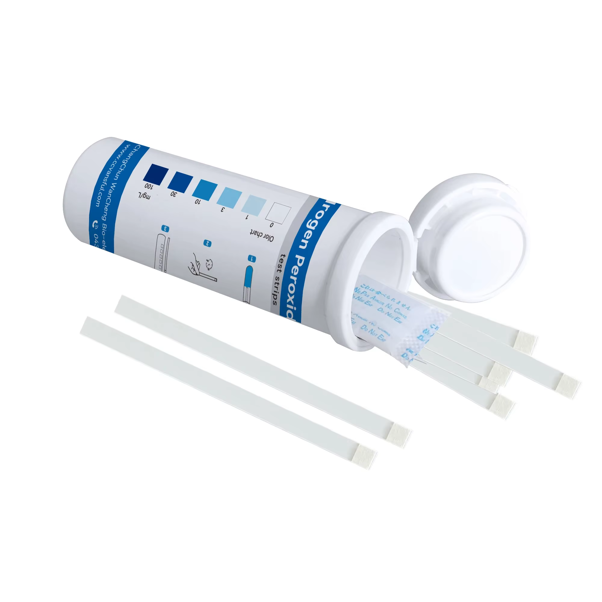Bandes de test pour l'eau au peroxyde d'hydrogène H2O2 0-100Mg/L pour piscine