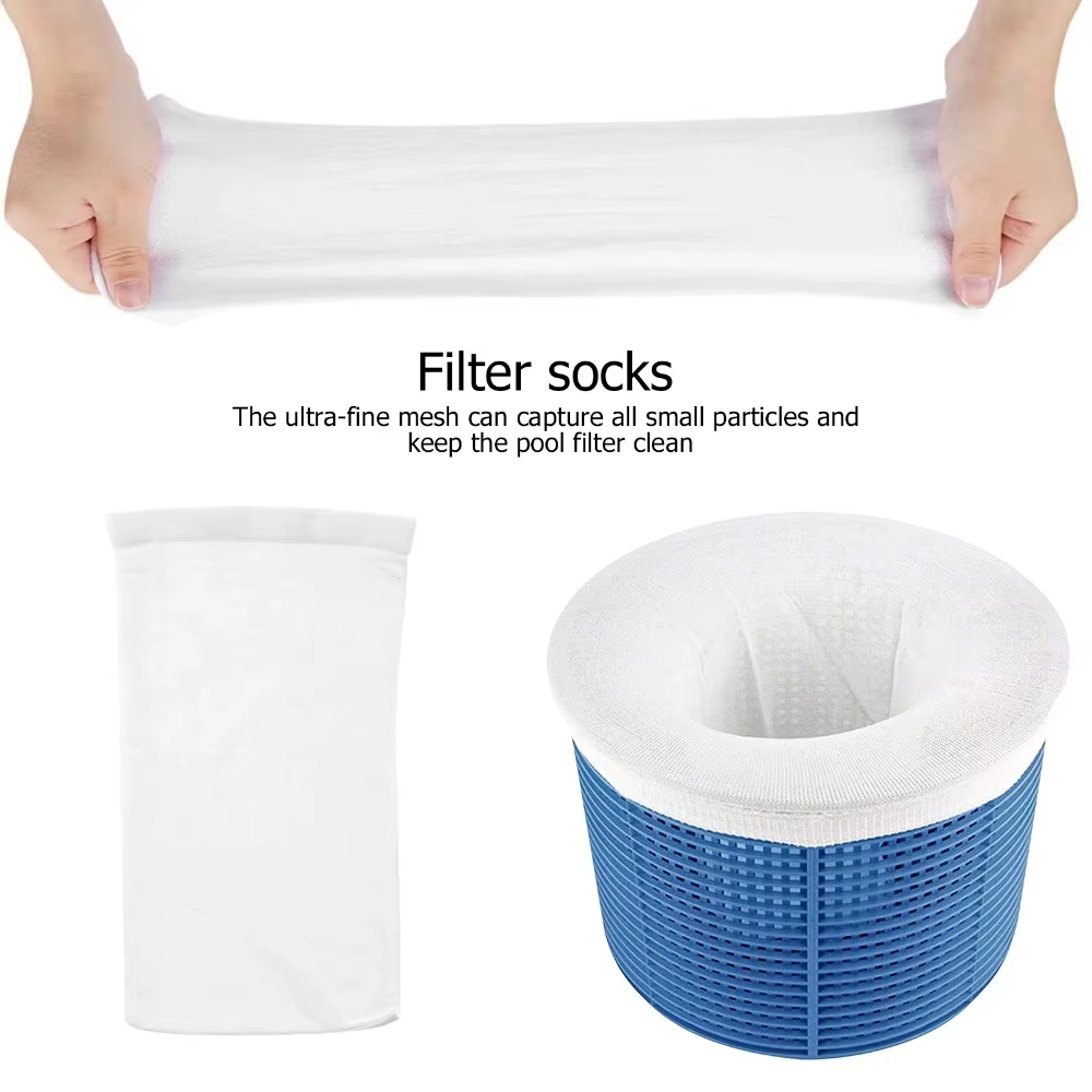Chaussettes de skimmer en maille de nylon pour piscine