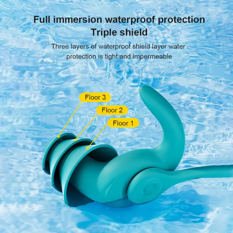 1 paire/2 paires bouchons d'oreille de natation Silicone étanche Anti-bruit accessoires de piscine