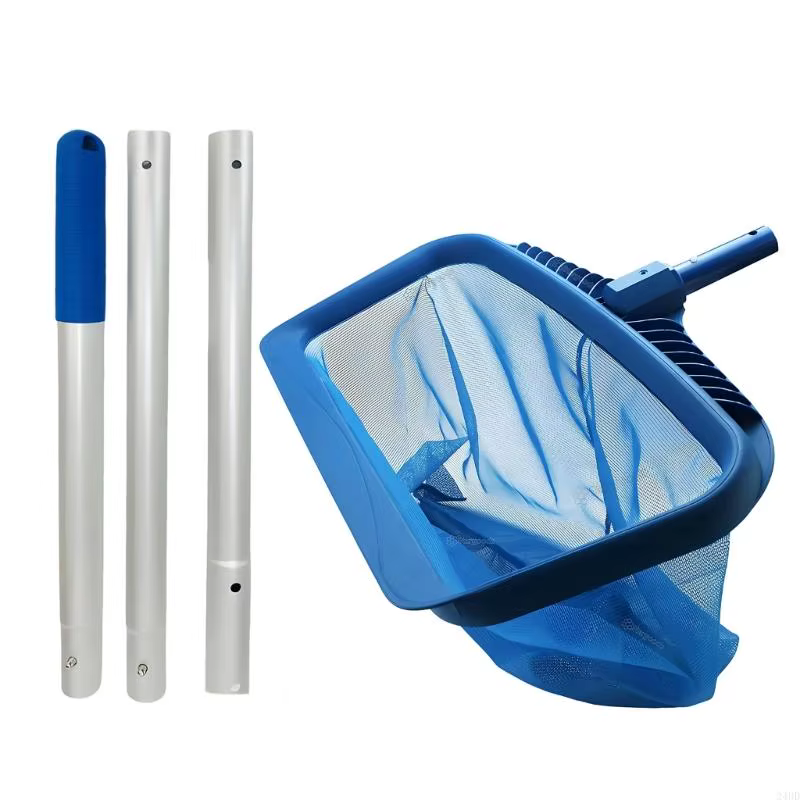 Filet d'écumage piscine avec tige en aluminium 1.1m