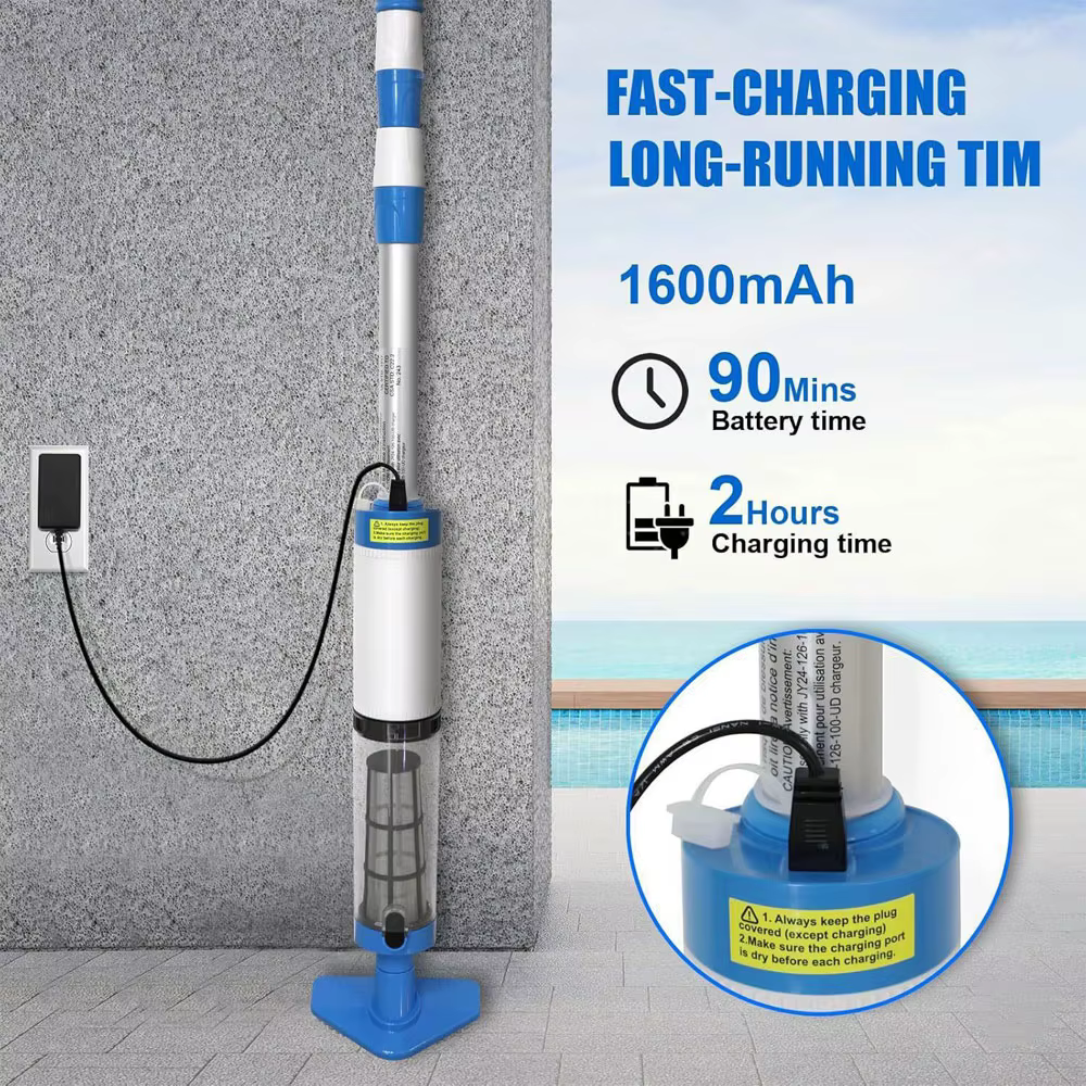 Aspirateur de piscine sans fil rechargeable 3 en 1