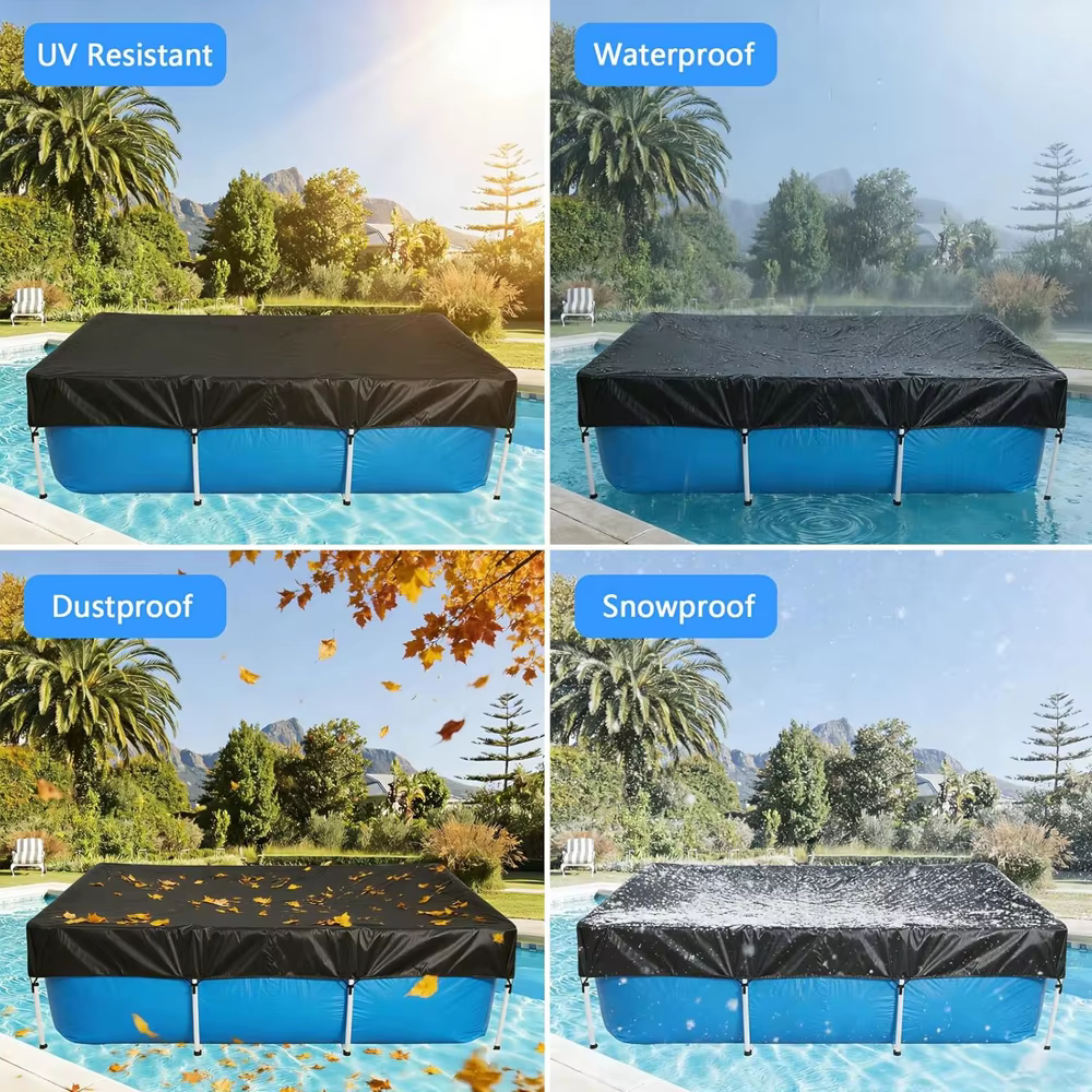 Couverture de piscine rectangulaire 210D pour piscine hors sol