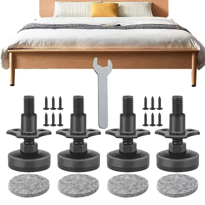 4 pièces pieds de nivellement réglables pieds de protection en acier robuste pieds de meubles Triangle canapé jambe meubles multi spécifications