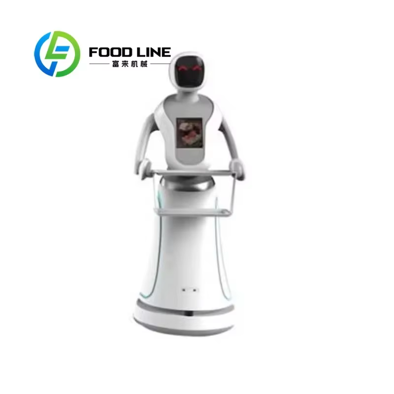 Robot de service intelligent avec capteur 360°, autonomie de 12h, 3 plateaux, charge de 10 kg, pour café et restauration commerciale, personnalisable