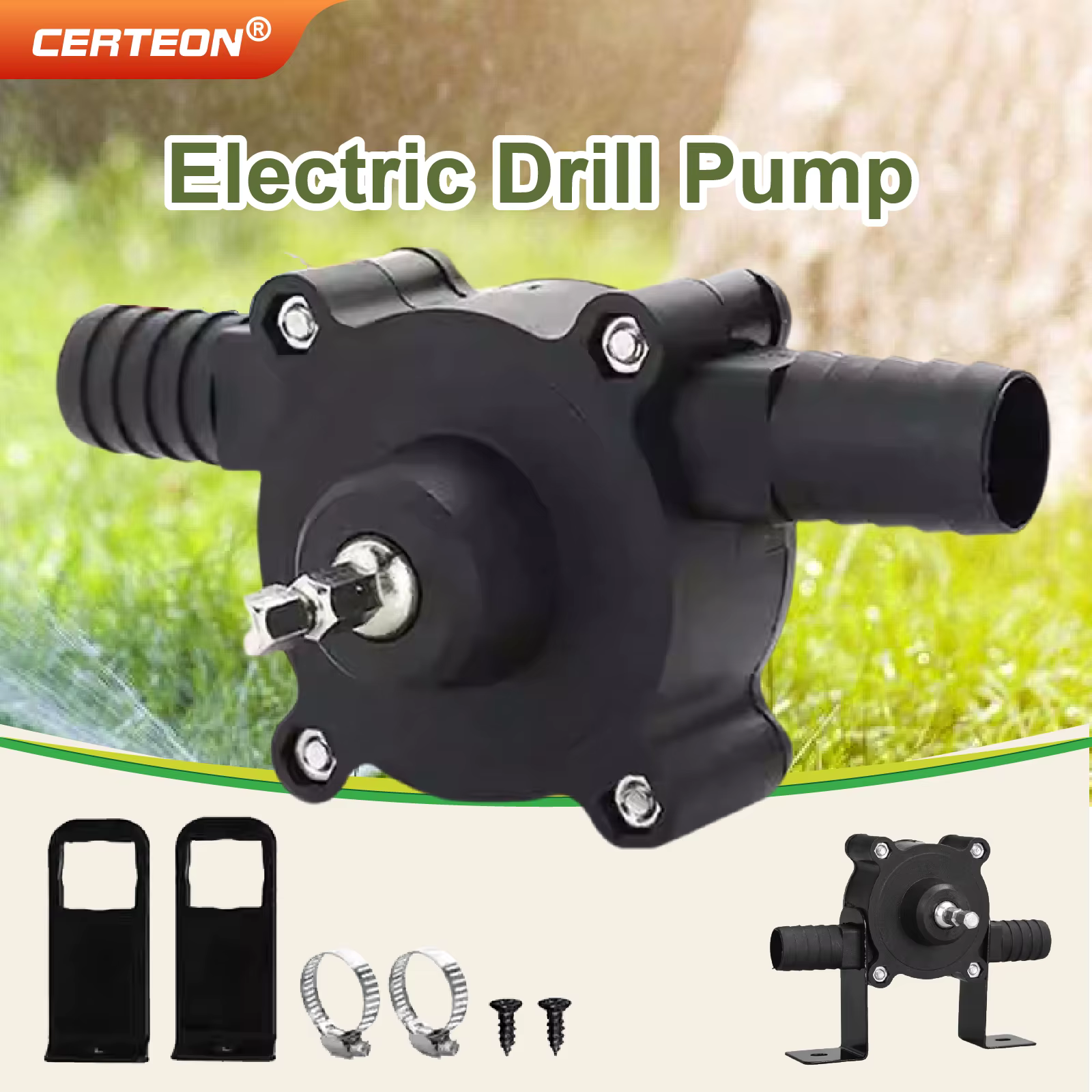 Pompe à Eau Portable pour Perceuse 120W 650W