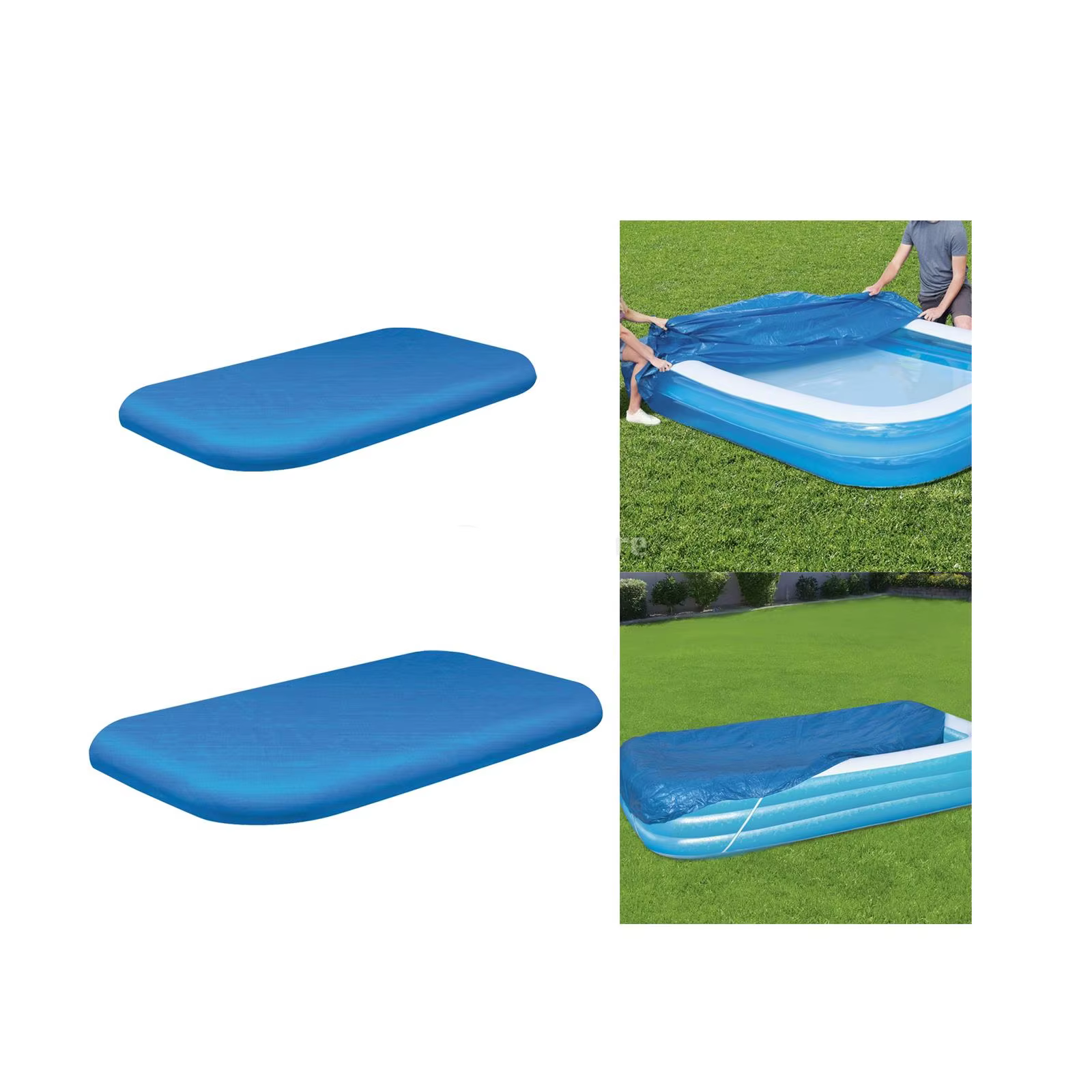 Couverture de piscine rectangulaire PE hors sol
