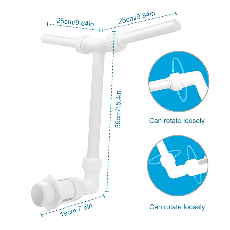 Nouvelle Fontaine de Piscine Cascade à Double Jet Réglable
