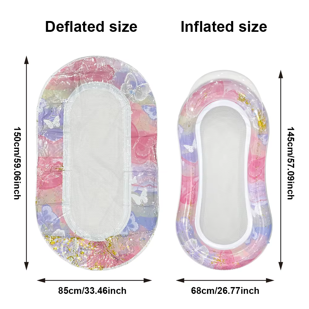1 pièce Flotteur de piscine gonflable en PVC avec filet