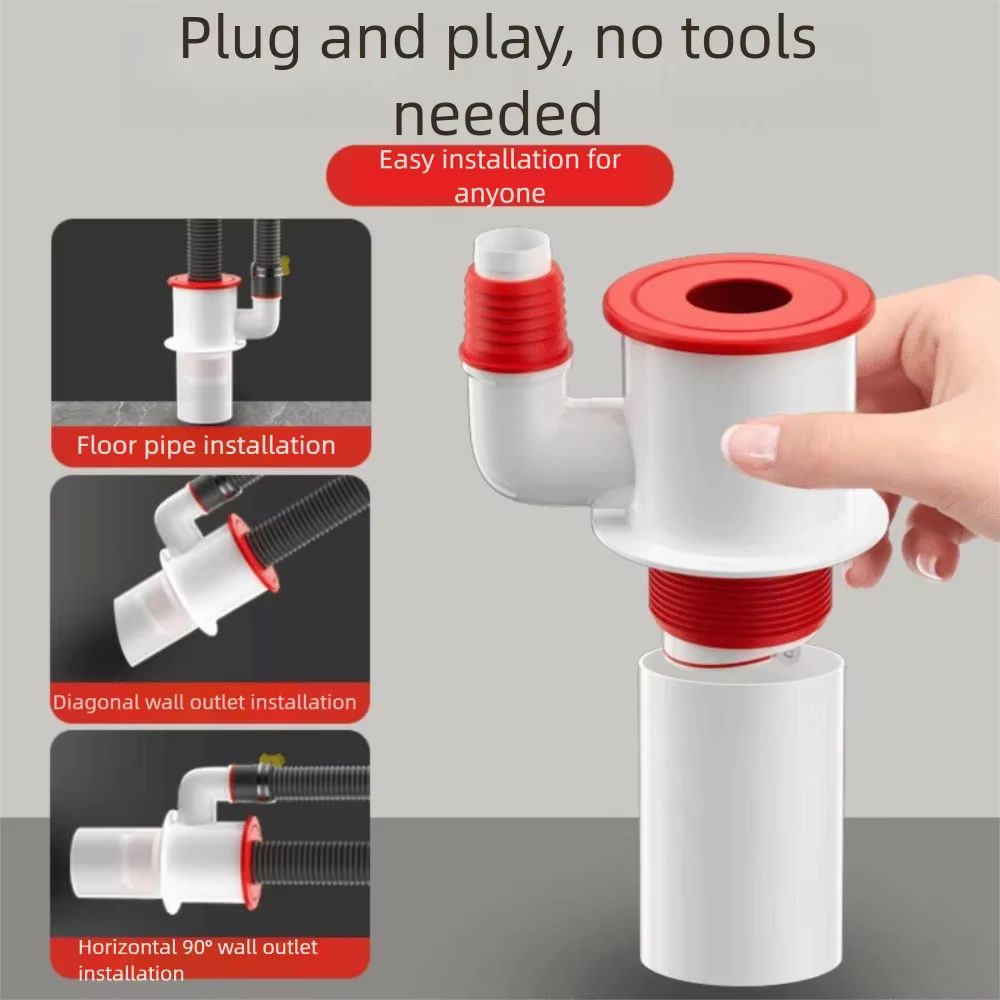 Joint de vidange de sol pour Machine à laver, connecteur de Drainage de tuyau à Double usage, adaptateur de tuyau de lave-vaisselle, outil de piège à broyeur à trois voies