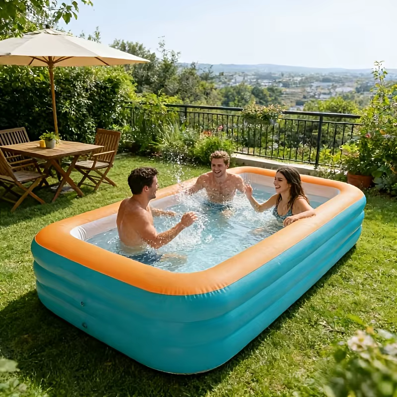 Piscine gonflable en PVC à trois couches de 2,1 m/1,8 m/1,5 m, grande piscine gonflable, idéale pour les vacances d'été