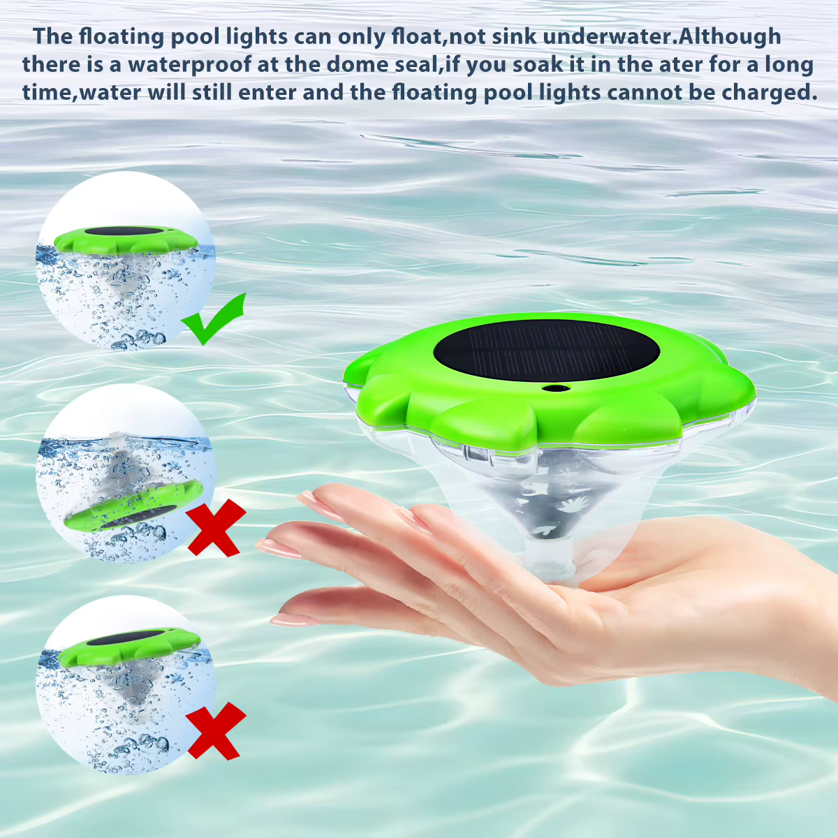 Lampe flottante LED solaire pour piscine avec fonction de changement de couleur