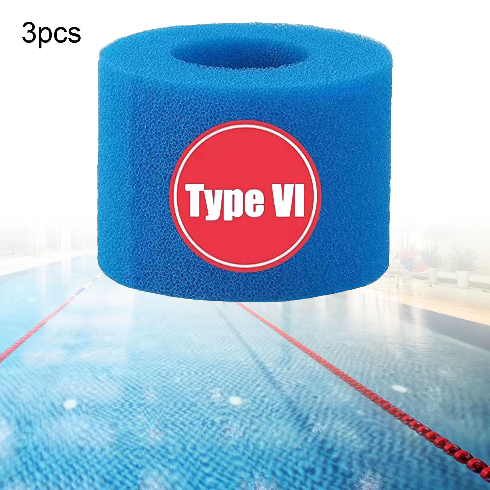 Éponge filtrante réutilisable et lavable pour piscines de type V1