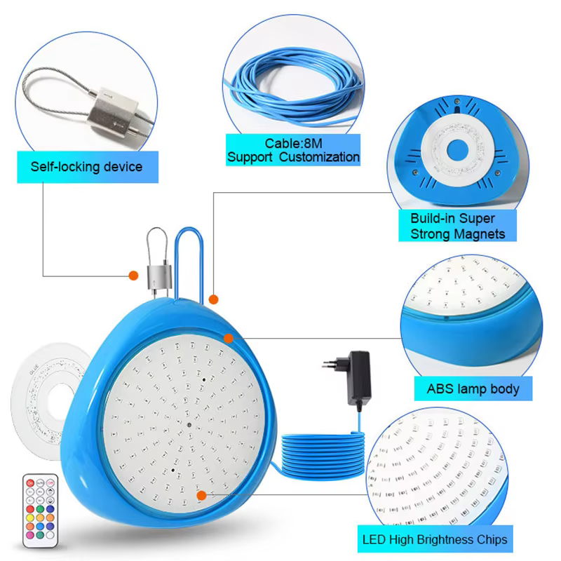 20W Led piscine lumière Ip68 étanche Rgb 85-265V mur Surface monté sous-marin Submersible étang lampe
