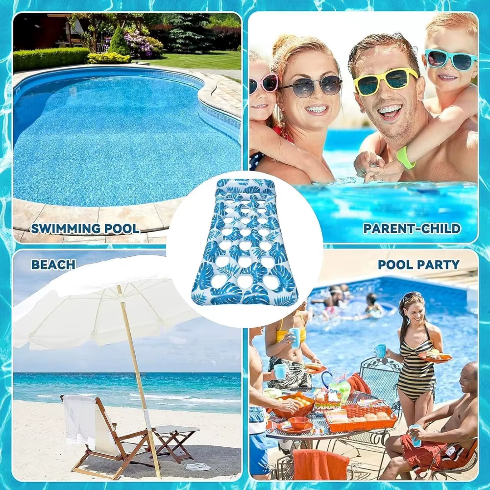 Bouée gonflable pour piscine, chaise longue flottante pour adultes, transat de bain de soleil, flotteur aquatique pour la natation, le lac et les fêtes sur la plage