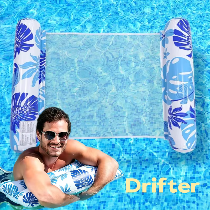 Matelas flottant gonflable 4-en-1 pour piscine