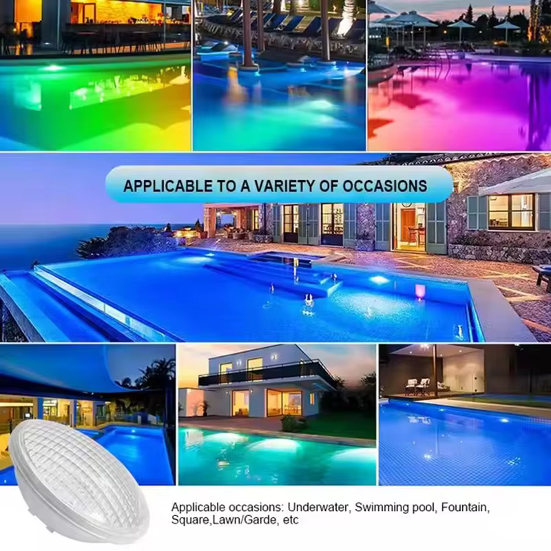 Lampe LED submersible PAR56 pour piscine extérieure