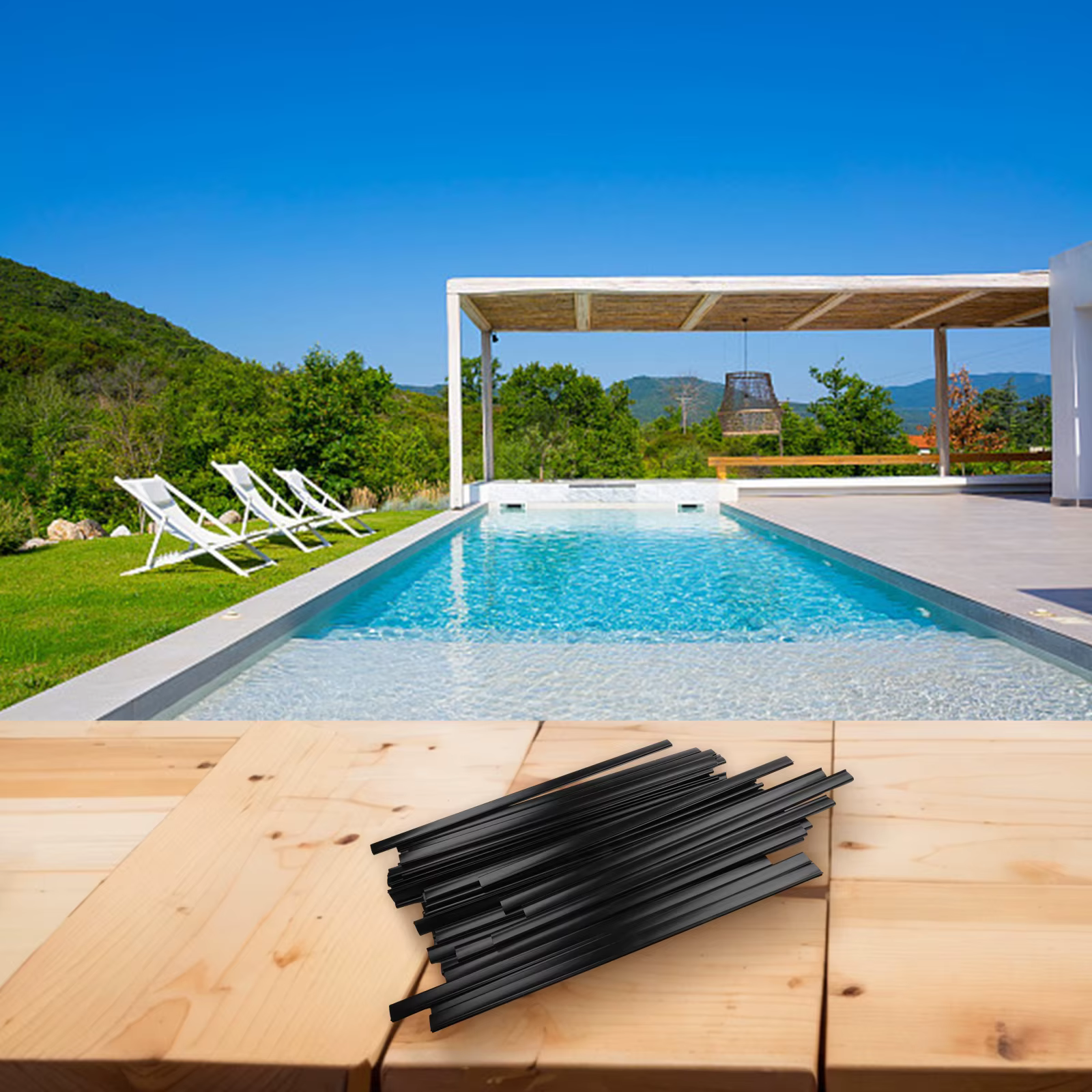 Liner de piscine ovale/circulaire en plastique