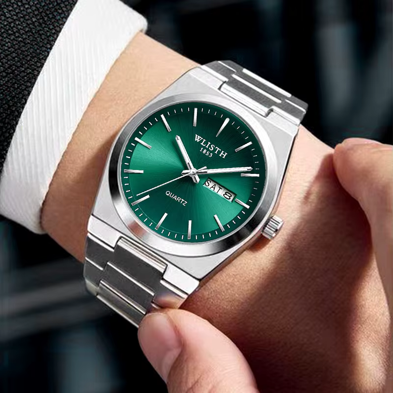 Homme montre montre à Quartz de luxe étanche lumineux Date semaine en acier inoxydable montre pour hommes mâle relógios masculino reloj hombre