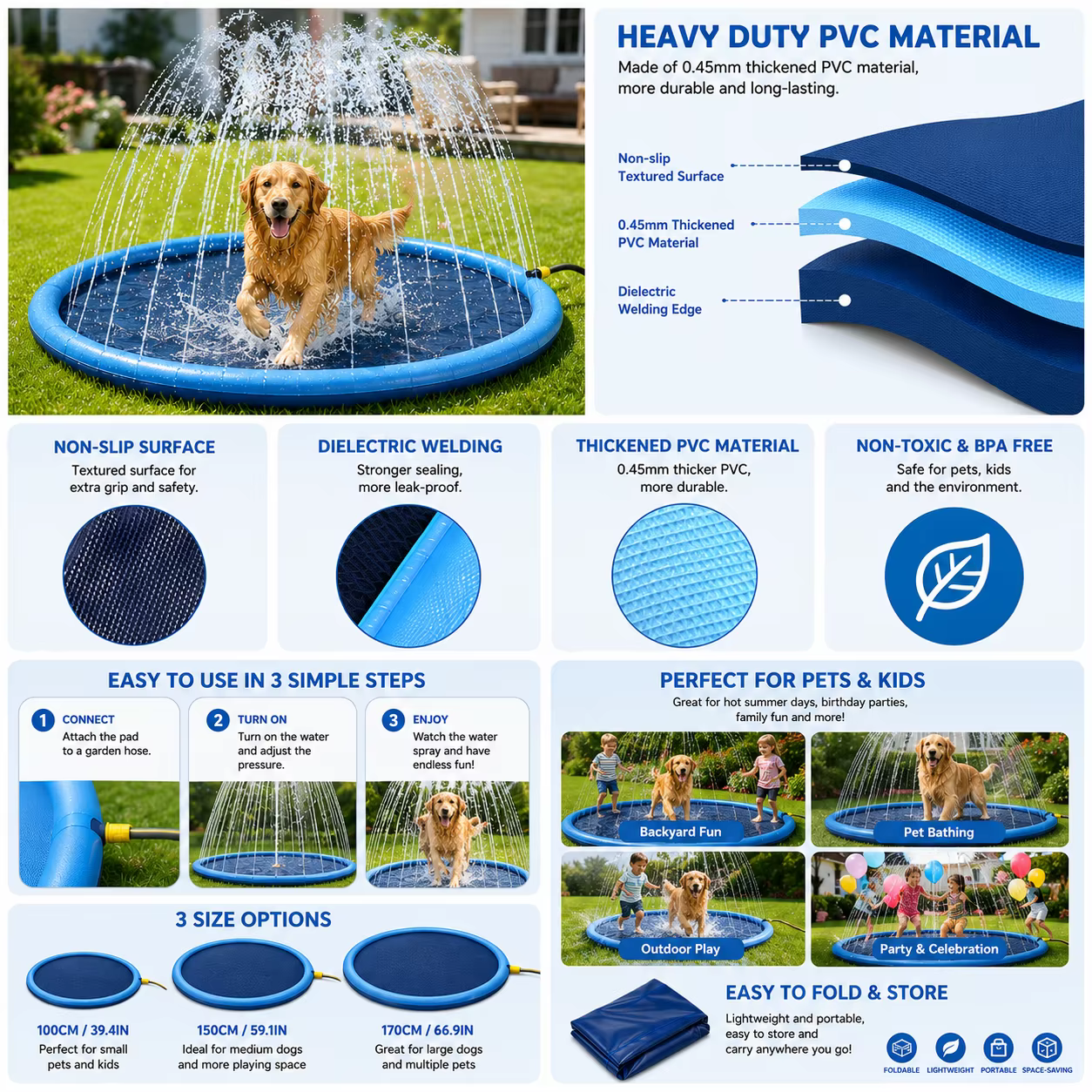 Piscine gonflable pour chien