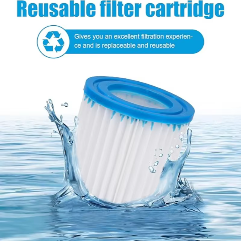 Pompe de filtration pour piscine hors sol, débit de 300 gallons, cartouche de pompe de piscine, pompe de filtration pour piscines, filtration haute efficacité pour nettoyer les débris