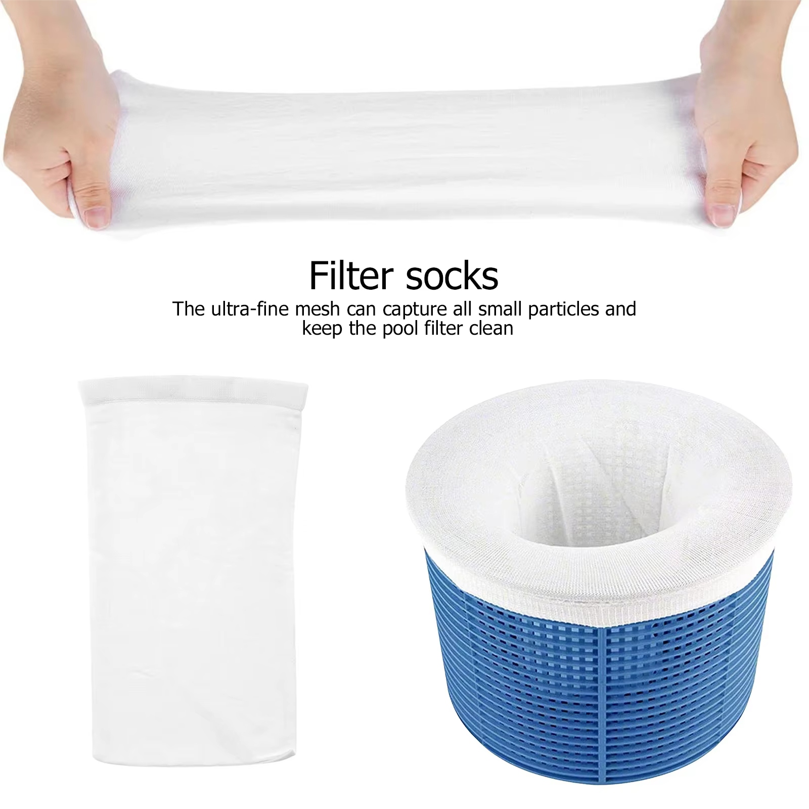Chaussettes d'écumoire de piscine