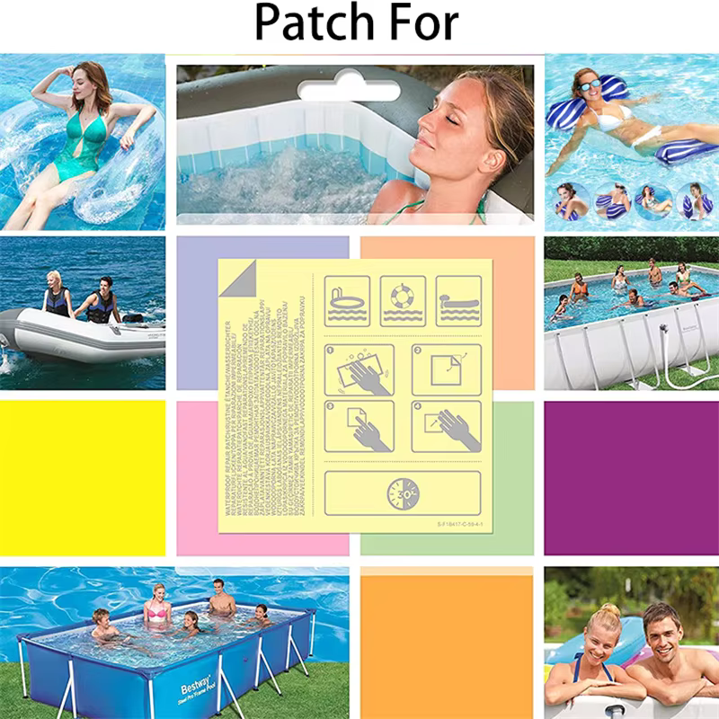 Patch de réparation de piscine en PVC