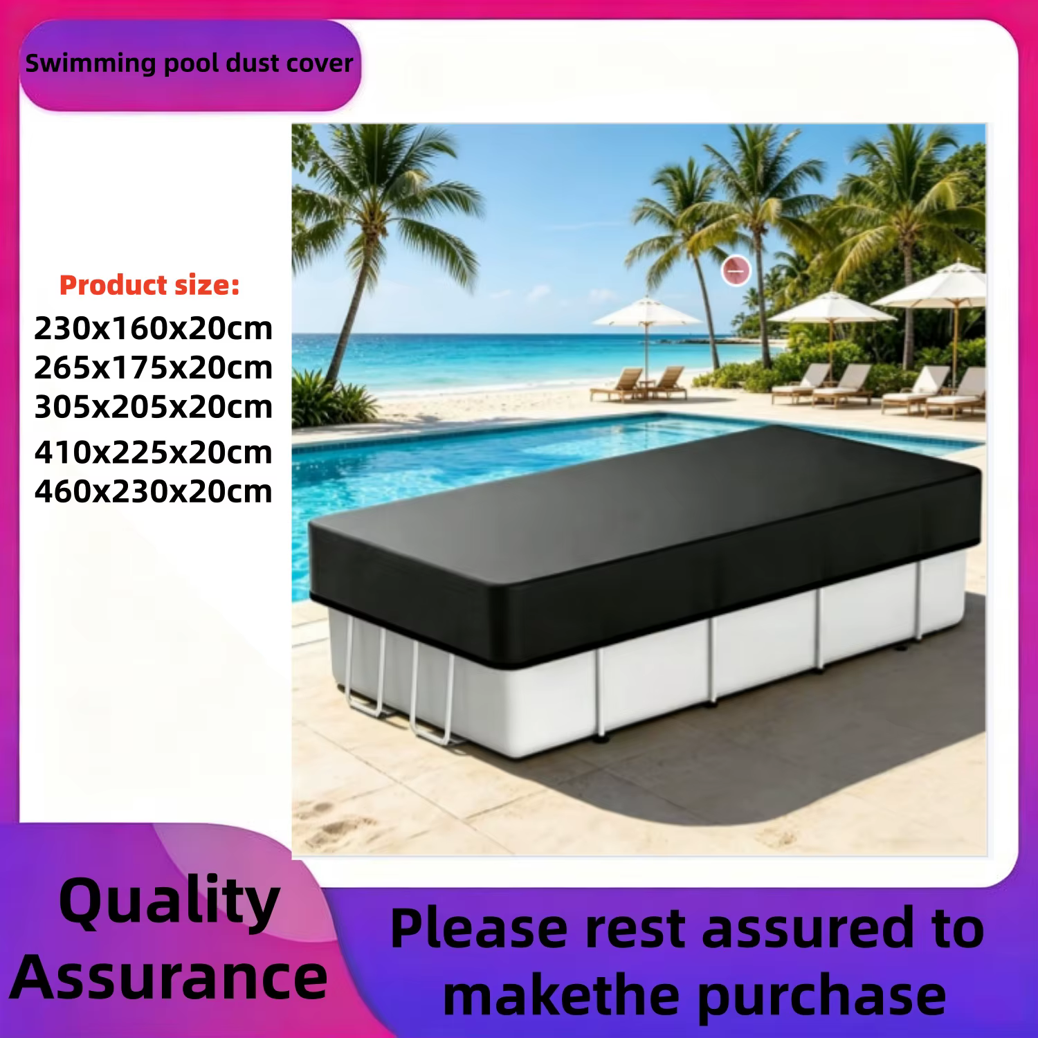 Couverture de piscine rectangulaire | Protecteur