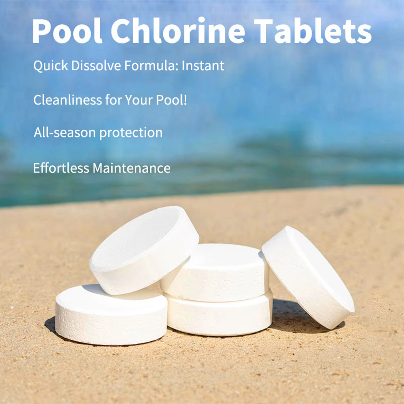 24 pièces/bouteille comprimé chlore brome comprimés nettoyant natation Spa ménage piscine fournitures de nettoyage