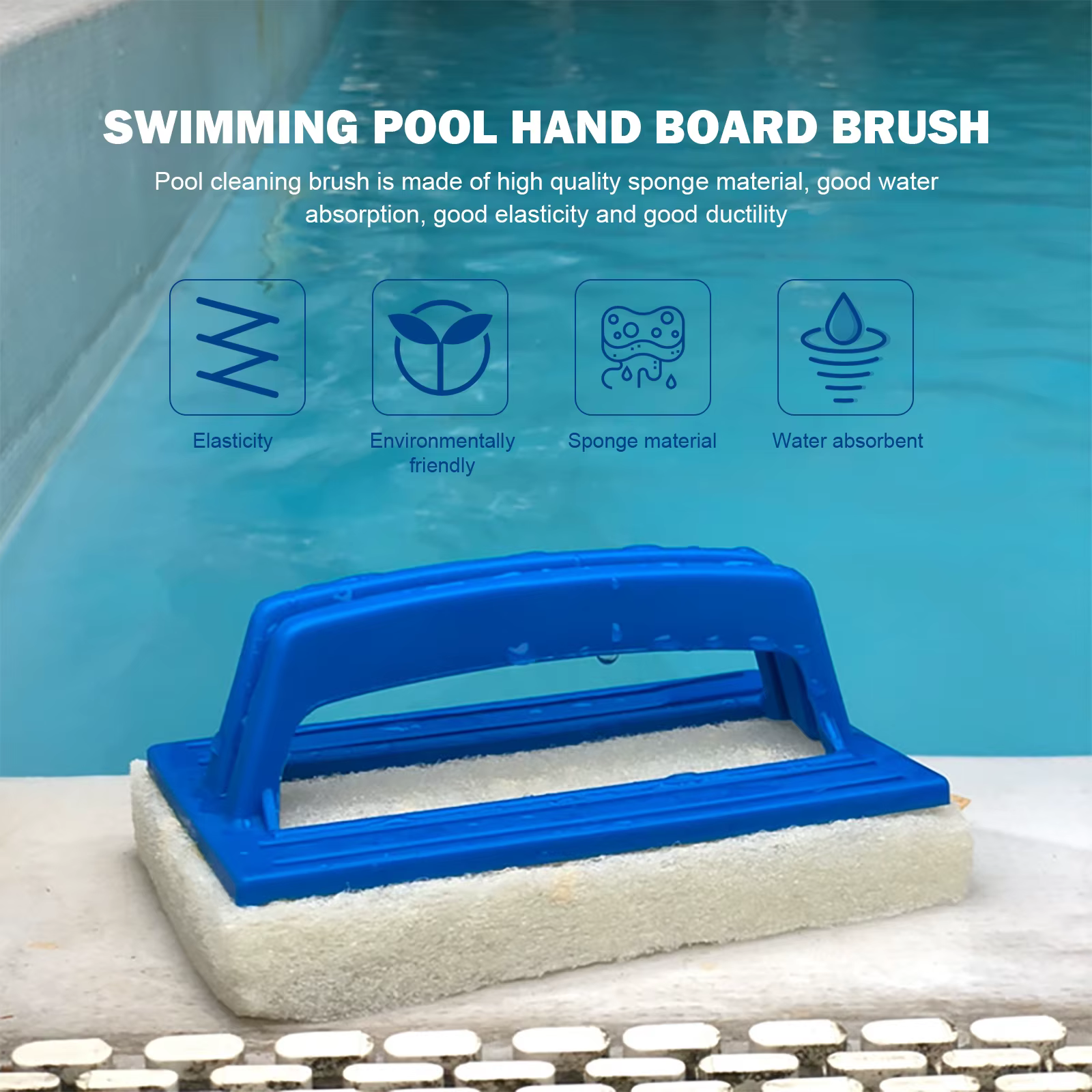 Brosse de nettoyage pour parois de piscine