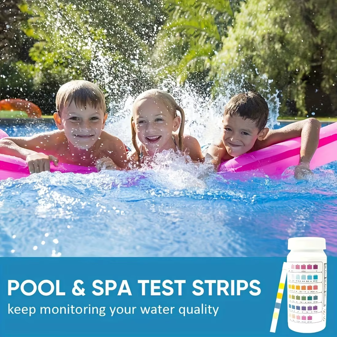 Bandes de test d'eau 6-en-1 pour piscine et spa