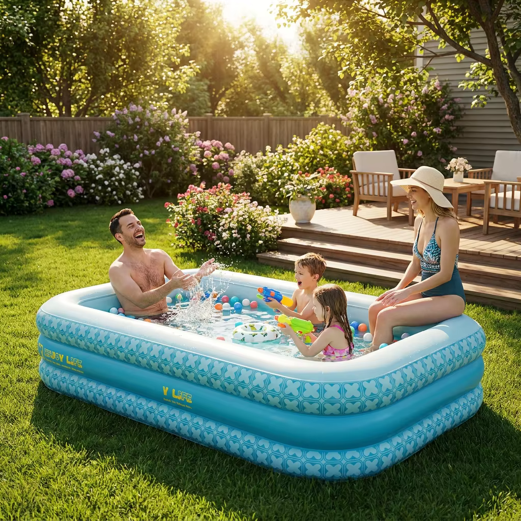 Piscine gonflable familiale pour 1 à 8 personnes