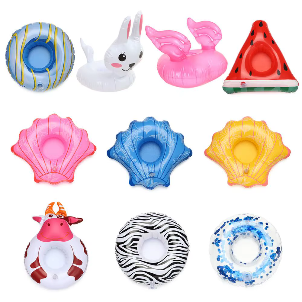 1 pièces piscine fête décoration Bar sous-verres boisson flotteurs gonflable tasse