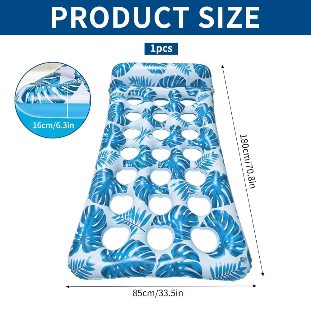 Bouée gonflable pour piscine, chaise longue flottante pour adultes, transat de bain de soleil, flotteur aquatique pour la natation, le lac et les fêtes sur la plage