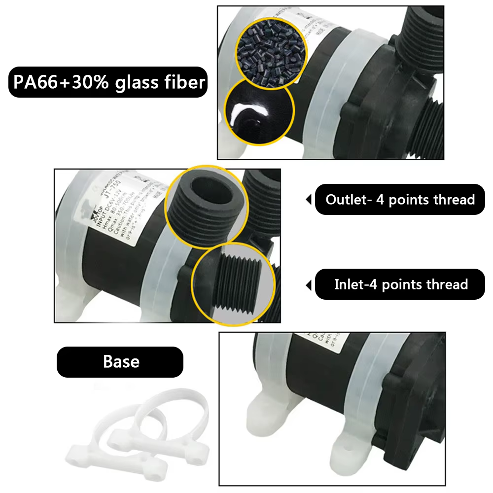 Chauffe-eau douche chauffage au sol pompe de surpression DC 12V 24V moteur solaire sans brosse